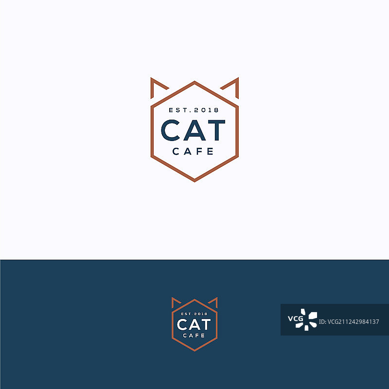 猫咖啡馆的标志图片素材