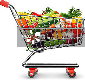 蔬菜购物的概念图片素材