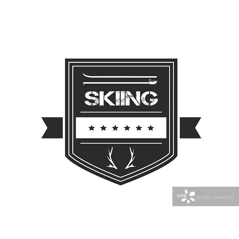 滑雪标志设计图片素材