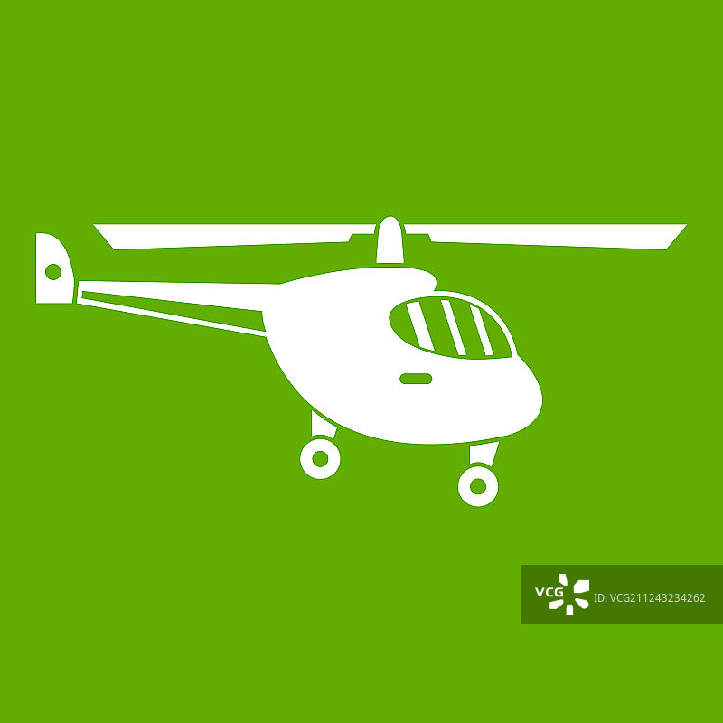 直升机绿色图标图片素材