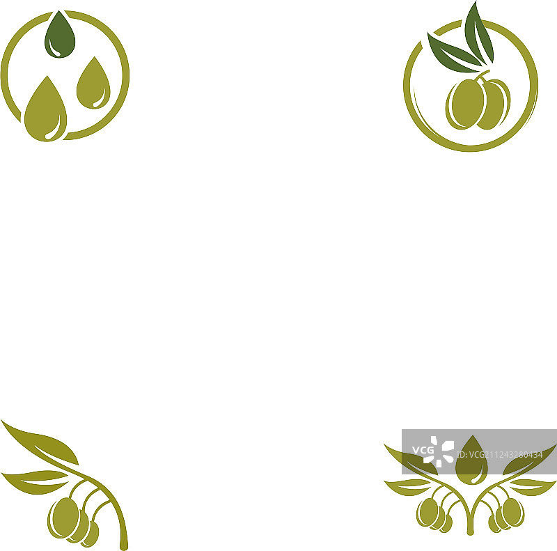 橄榄色标志模板图标图片素材