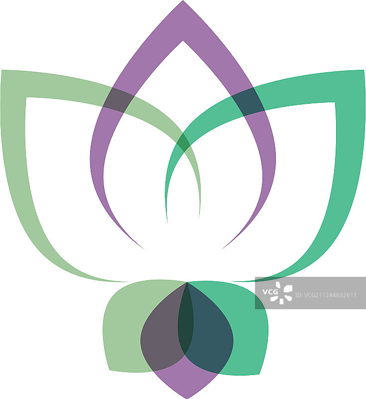 莲花标志，健康水疗和瑜伽图片素材