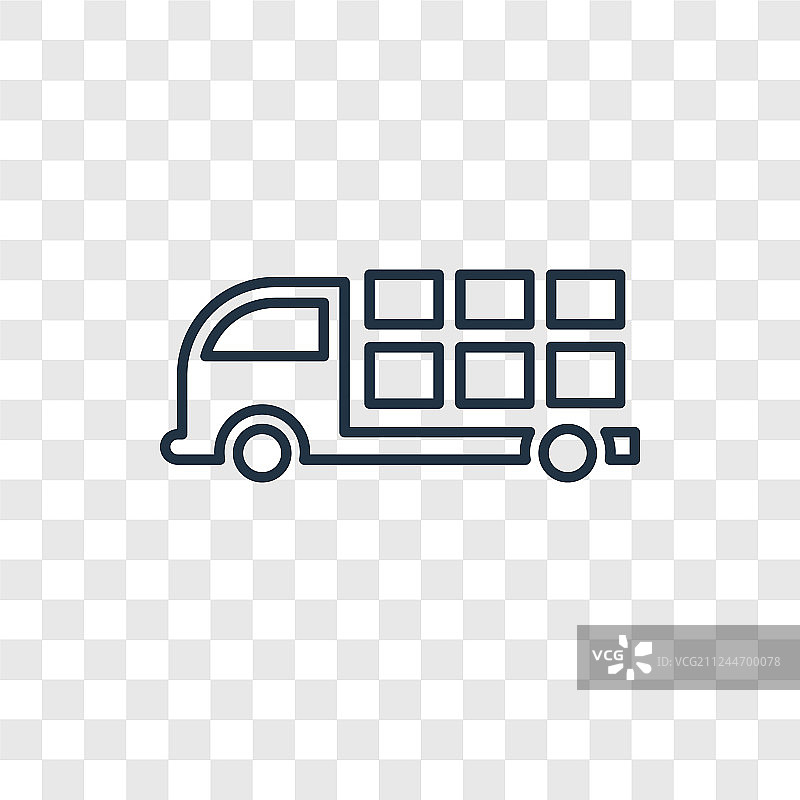 卡车概念线性图标隔离透明图片素材