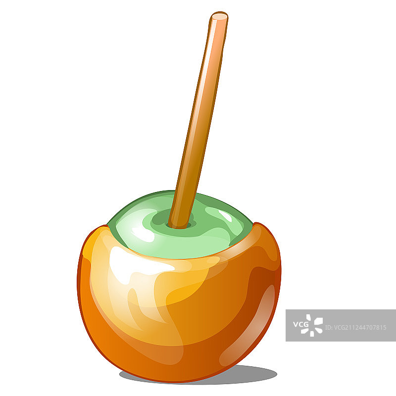 一个苹果糖蘸焦糖图片素材