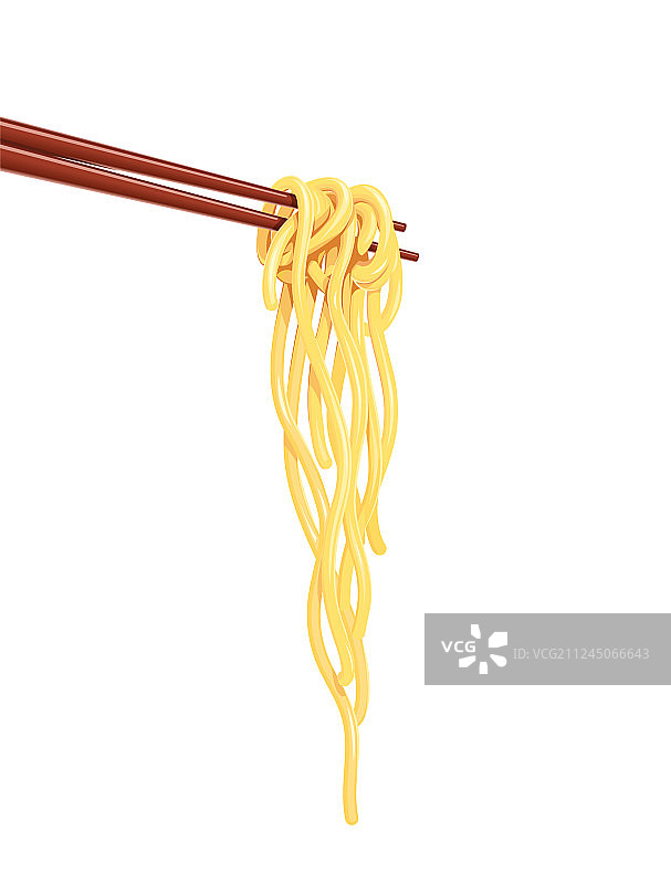 筷子上的中国面条图片素材