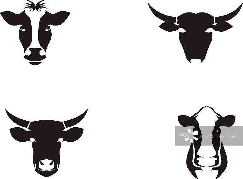 牛头符号和标志模板图片素材
