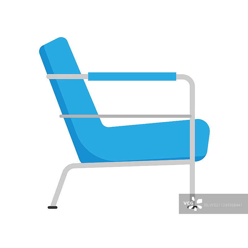 扶手椅侧视图家具图标孤立现代图片素材