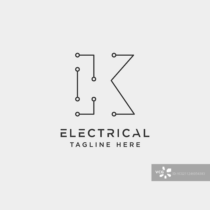 连接或电子k标志设计图标元素图片素材