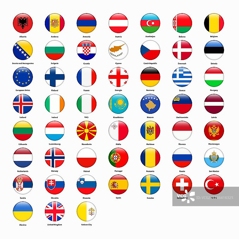 欧洲所有国家的旗帜图片素材