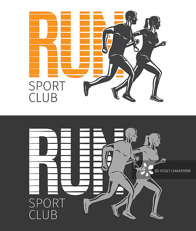 跑步运动俱乐部两张照片配跑步的人图片素材