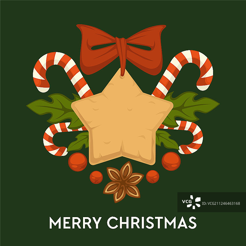 圣诞快乐，传统的姜饼图片素材