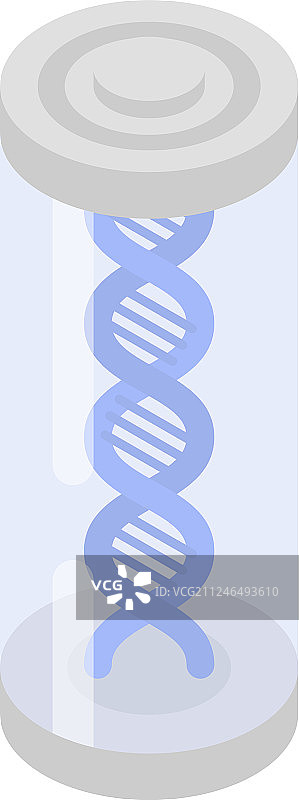 蓝色DNA元素图标等距样式图片素材
