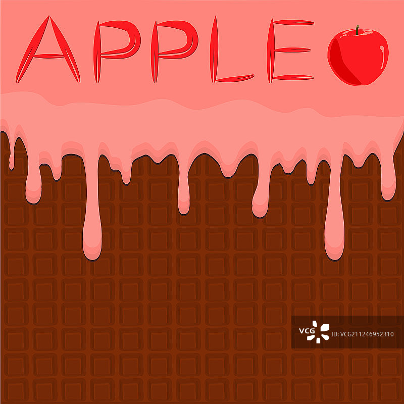主题是落下的苹果滴落在糖上图片素材