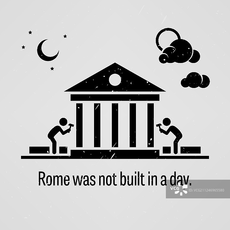 24、罗马不是一天建成的一个励志的和图片素材