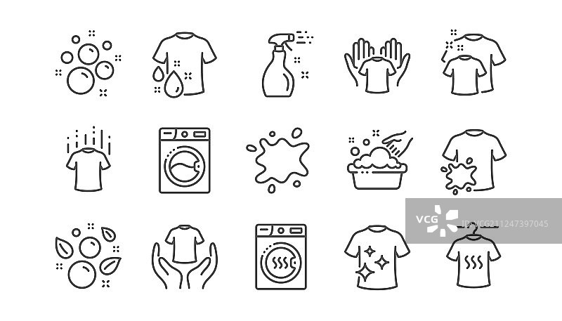 洗衣线图标烘干机洗衣机和图片素材