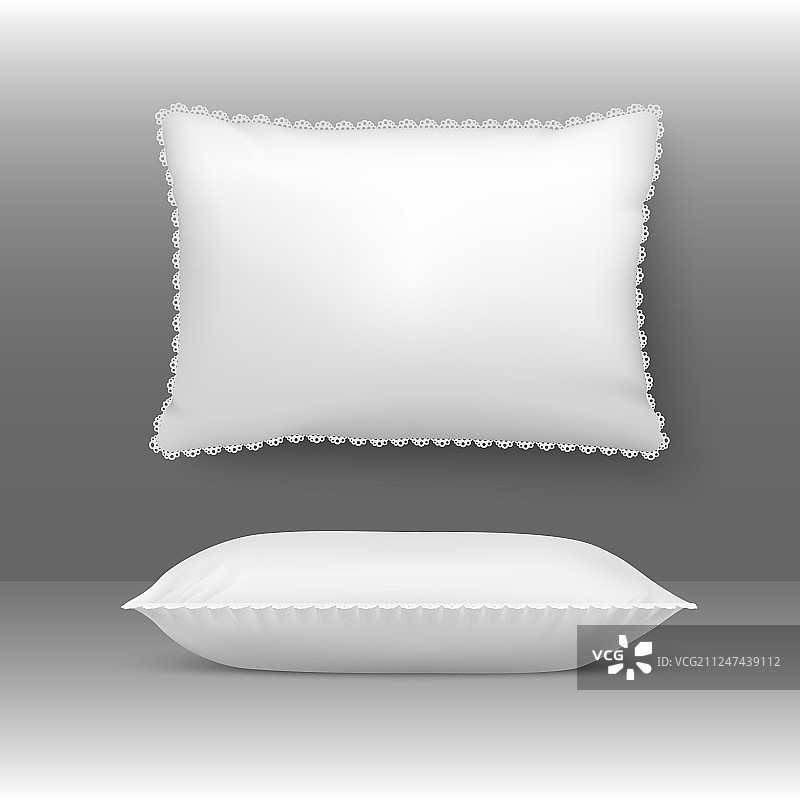 枕头靠垫优雅洁白图片素材