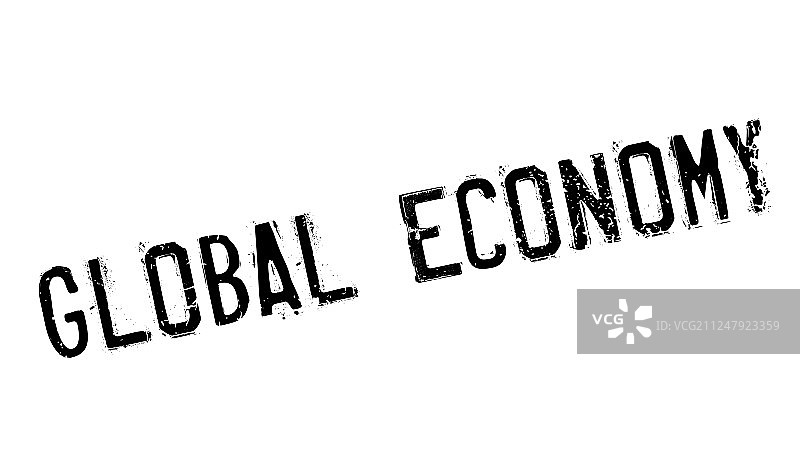 全球经济橡皮图章图片素材