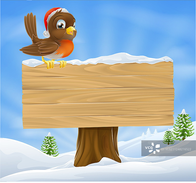 圣诞知更鸟标志背景图片素材