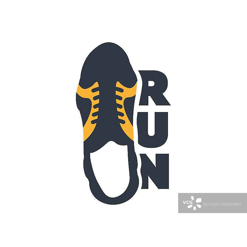 跑马拉松运动或跑俱乐部五颜六色的标志图片素材