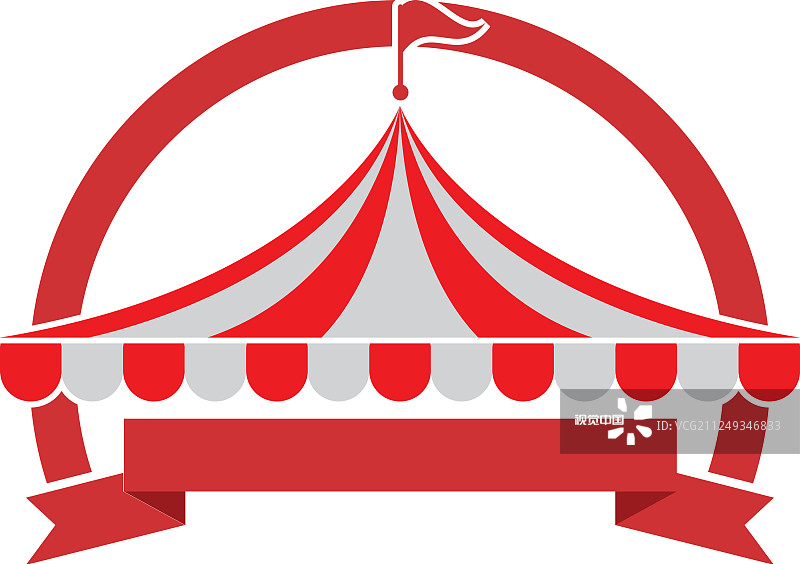 马戏团帐篷标志模板图片素材