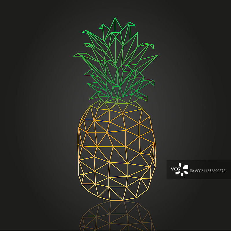 等距抽象菠萝设计图片素材