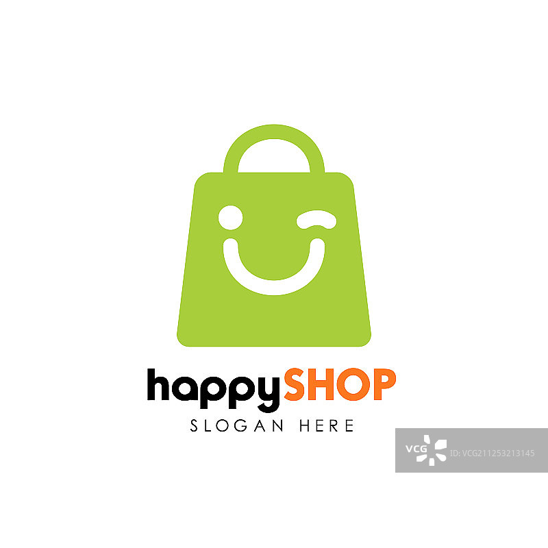 快乐店logo设计模板购物logo图片素材
