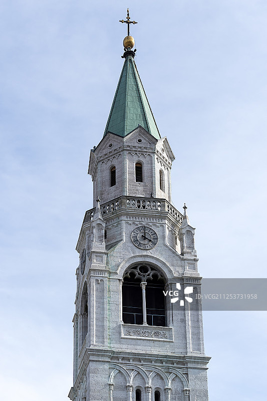 圣菲利普和雅各布教区教堂在科尔蒂纳丹佩佐图片素材