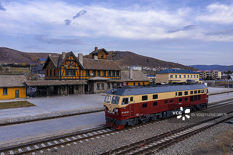 阿尔山的小火车铁道图片素材