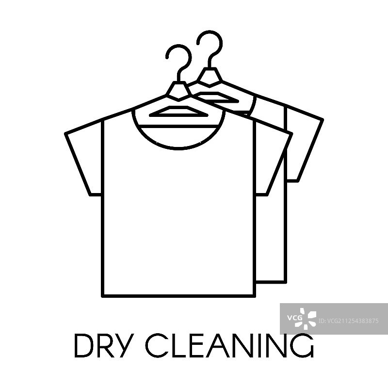 干洗服务公司的衬衫挂衣架图片素材