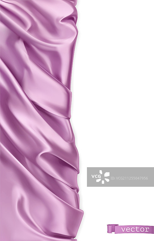 布料紫色窗帘3d逼真图片素材