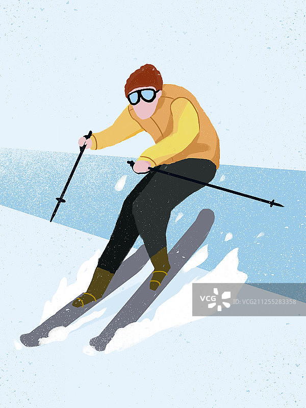 越野滑雪的运动员图片素材