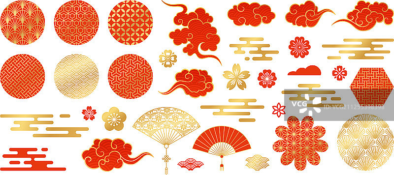 亚洲设计元素集装饰图片素材