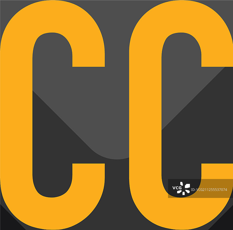 首字母cc黑色创意设计标志中图片素材