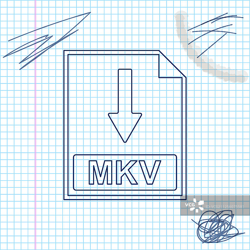MKV文件文件图标下载MKV按钮线图片素材