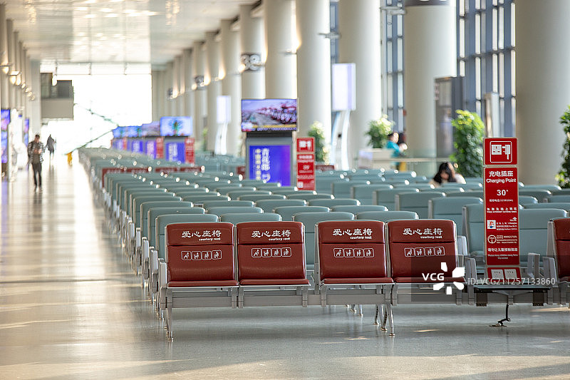 上海虹桥机场航站楼内景图片素材