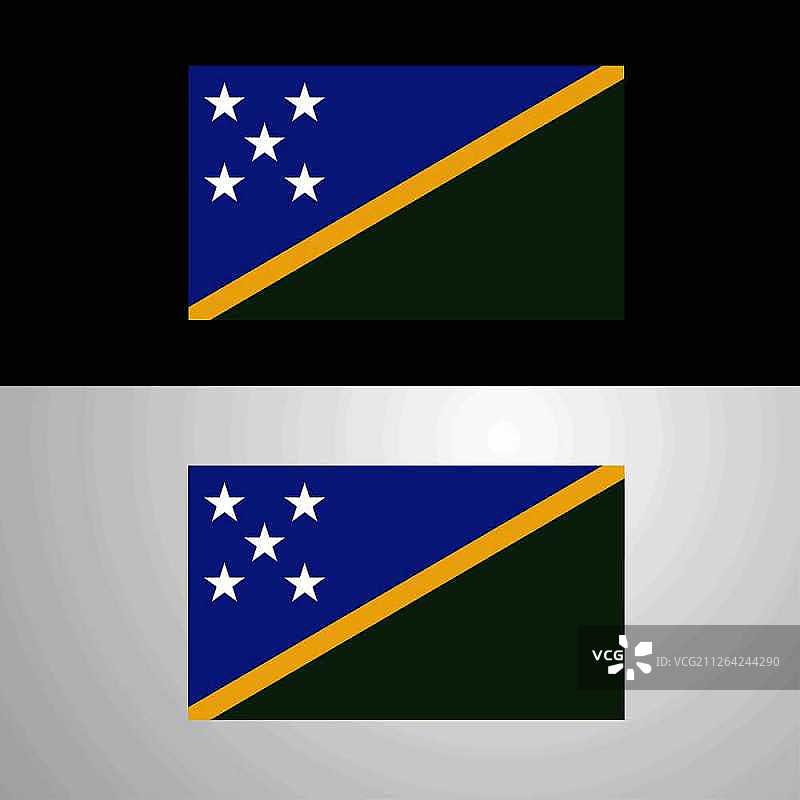 所罗门群岛的旗帜设计图片素材