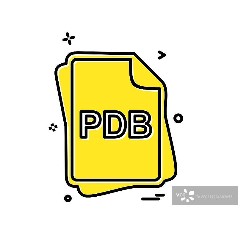PDB文件类型图标设计矢量图片素材