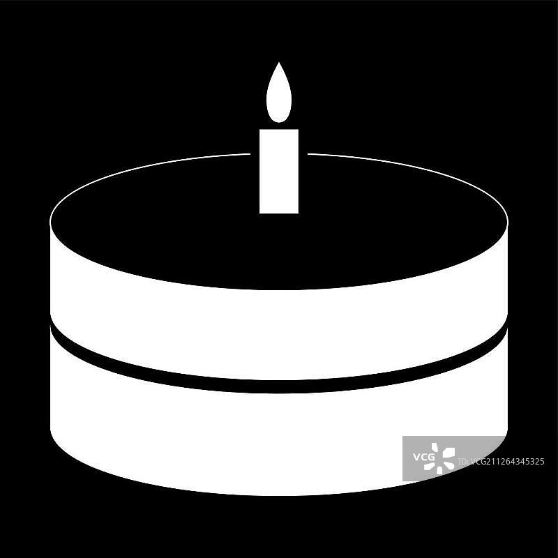 蛋糕与蜡烛的图标..蛋糕与蜡烛图标。图片素材