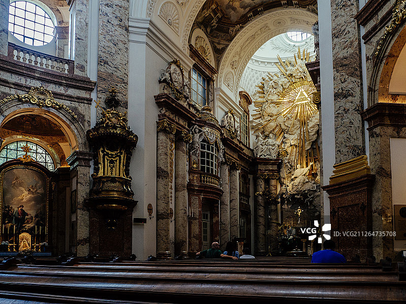 维也纳圣卡尔教堂图片素材