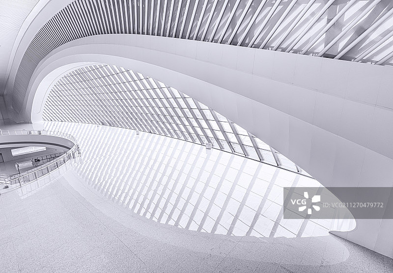 重庆火车站候车厅建筑内部结构图片素材