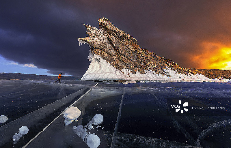 冰湖自然风光图片素材