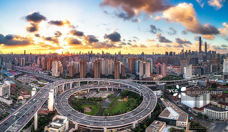 上海南浦大桥日落图片素材