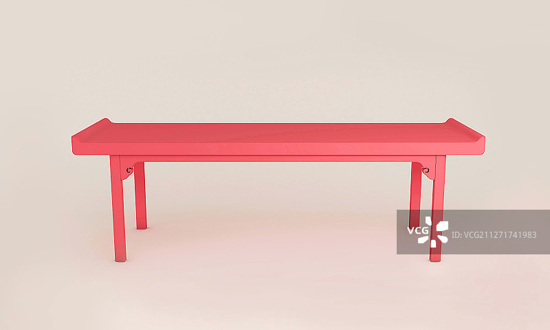 新中式红色家具之头案透视展示场景图片素材