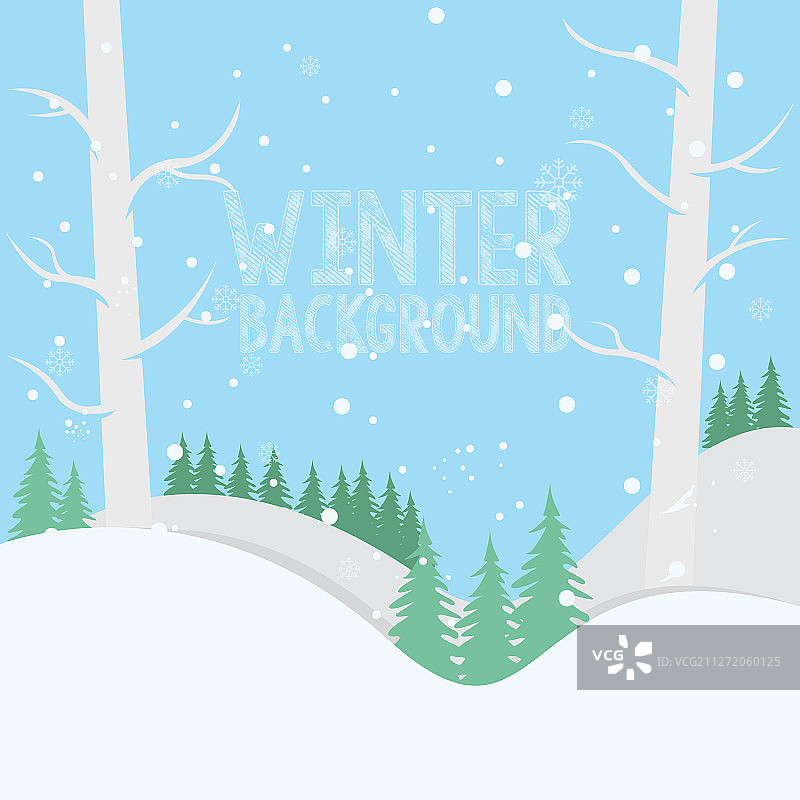 冬季雪景设计背景图片素材