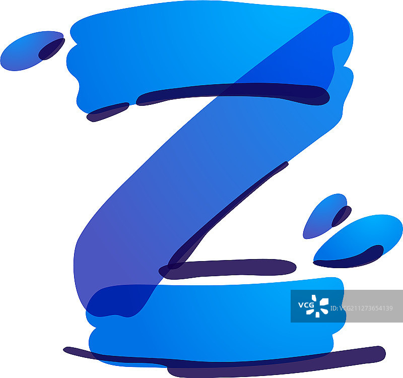 Z字母生态标志与蓝色水滴图片素材