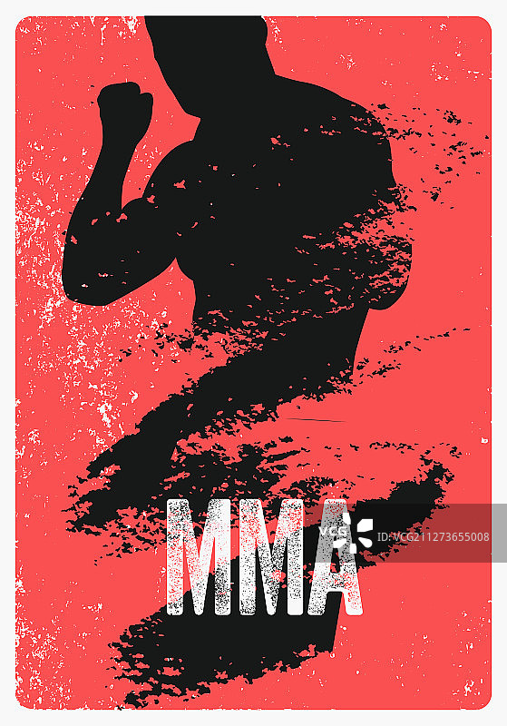 Mma印刷复古垃圾摇滚风格海报图片素材