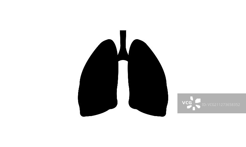 肺图标符号符号符号黑在白图片素材