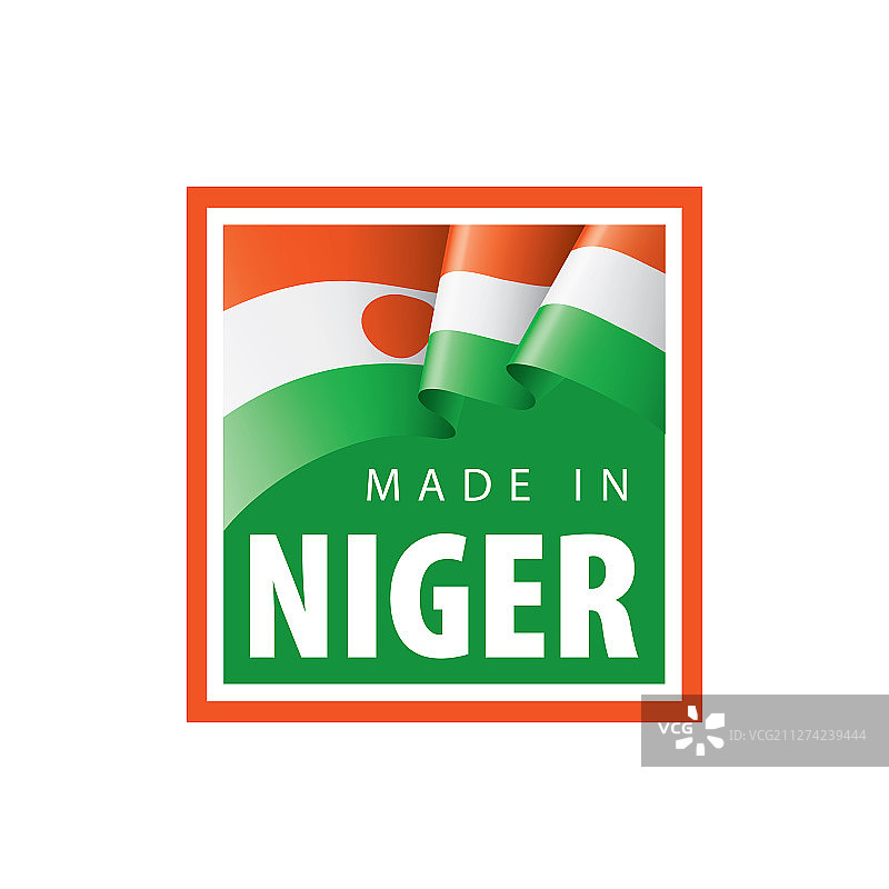 尼日尔国旗上有白色图片素材