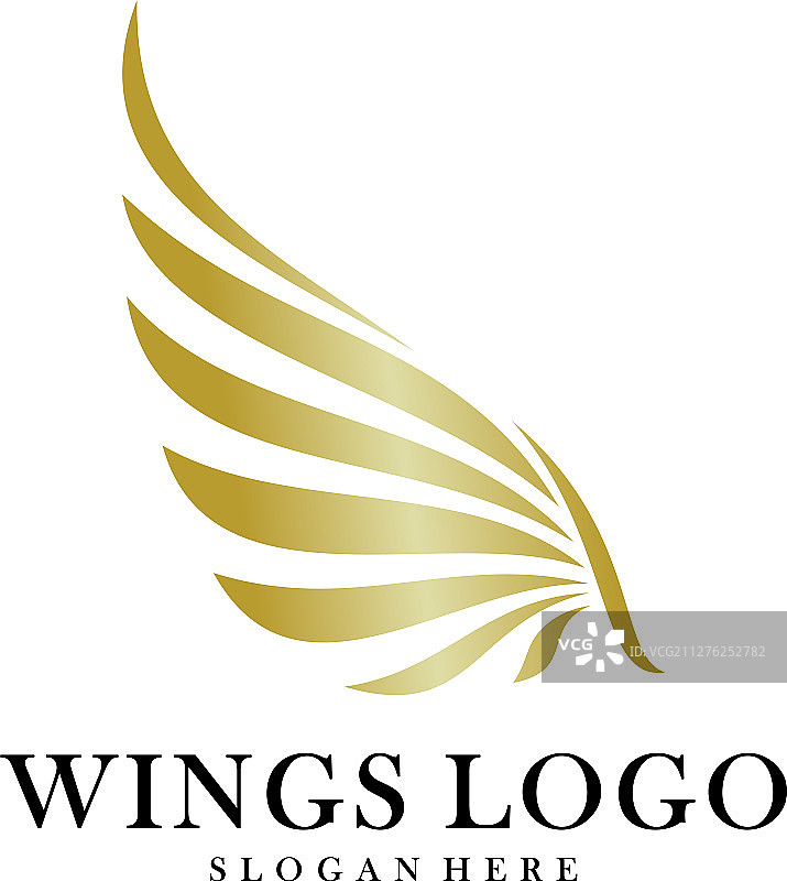豪华翅膀标志设计模板图标符号图片素材
