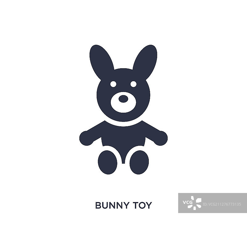 兔子玩具图标上的白色背景简单的元素图片素材